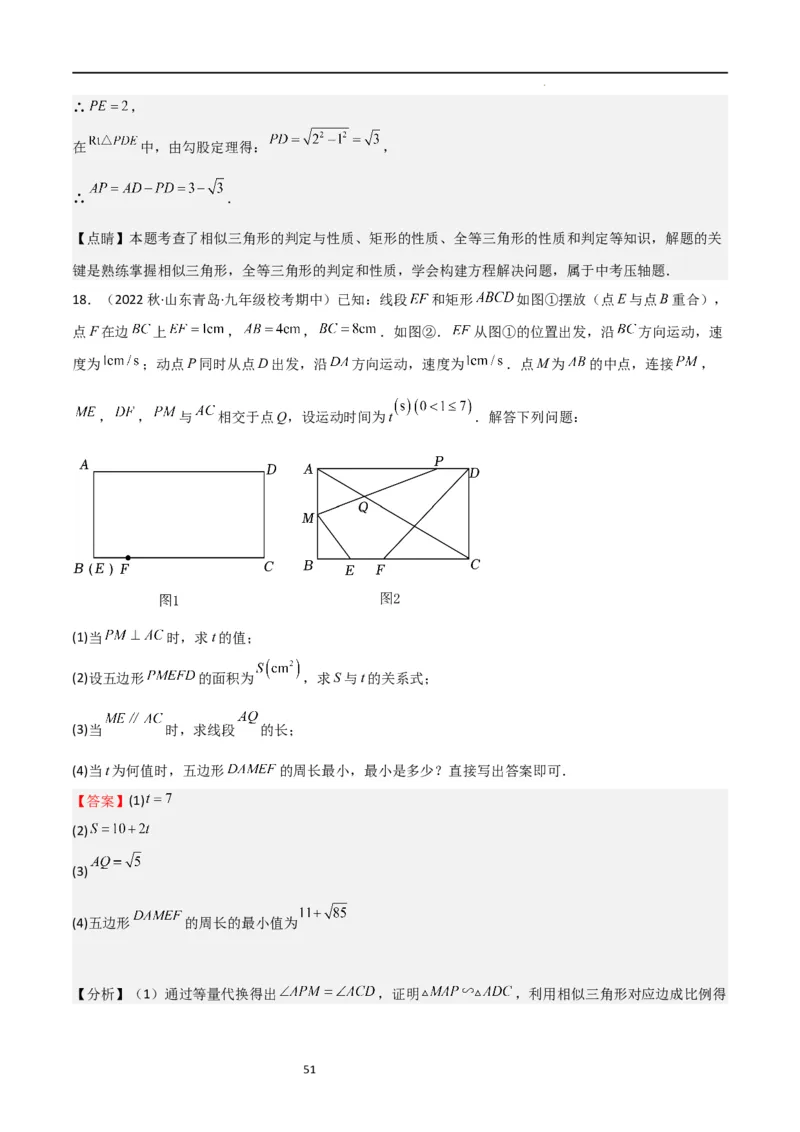 特训07期中解答压轴题（第1-5章，期中试题精选）（解析版）_北师大初中数学_9上-北师大版初中数学_05习题试卷_5专项练习