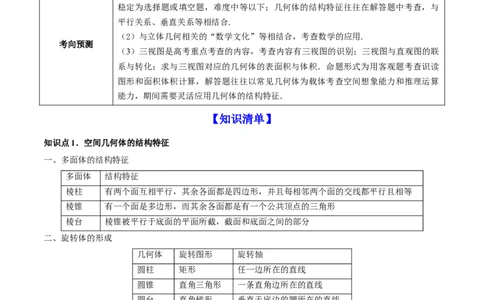 专题8.1空间几何体及其三视图和直观图2022年高考数学一轮复习讲练测（新教材新高考）（讲）解析版_02高考数学_新高考复习资料_2022年新高考资料