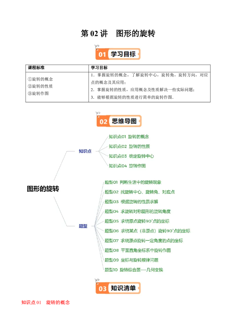 第三章第02讲图形的旋转（4个知识点+10类热点题型讲练+习题巩固）（解析版）_北师大初中数学_8下-北师大版初中数学_旧版-可参考_05习题试卷