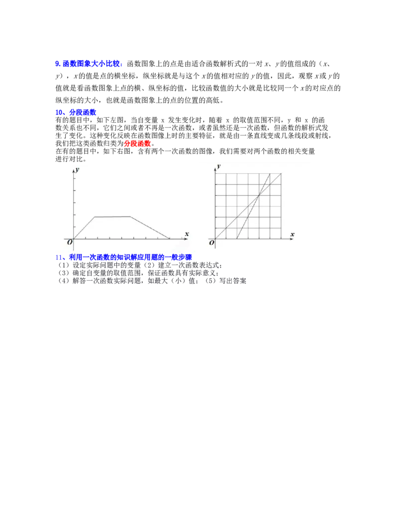 第4章一次函数（知识清单）_北师大初中数学_8上-北师大版初中数学_旧版_07知识点总结_单元知识点