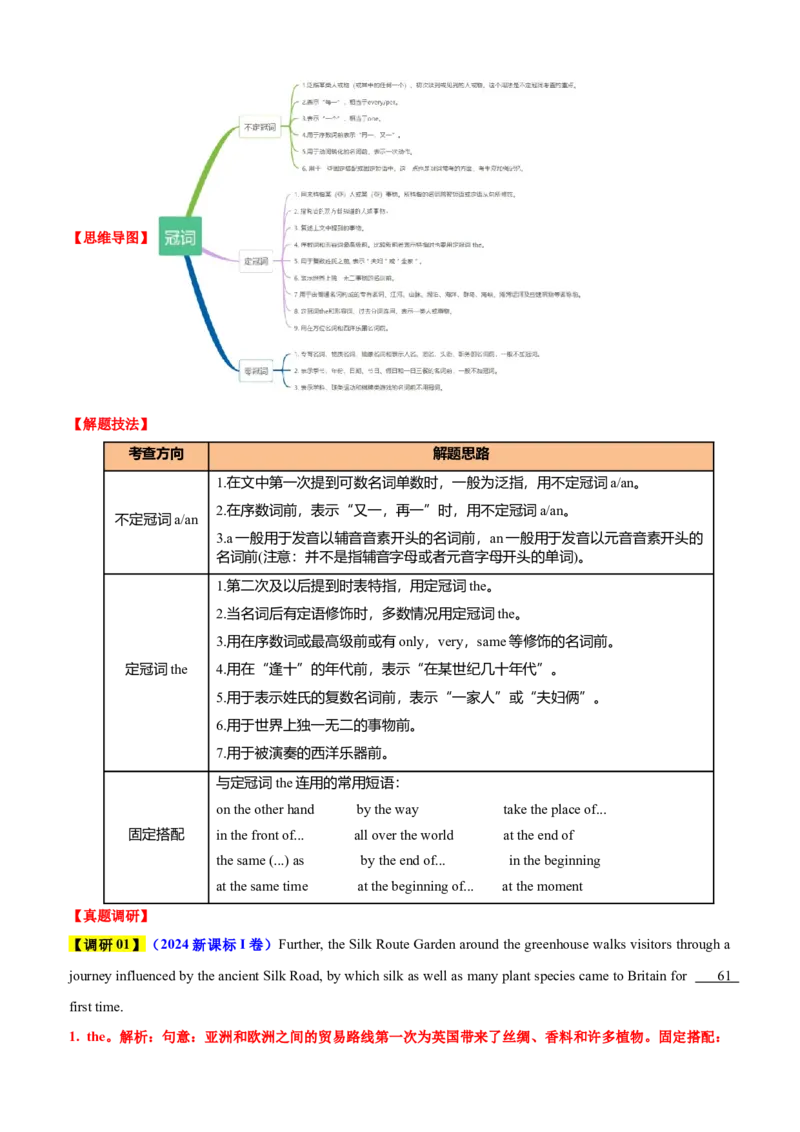 专题44语法填空之自由填空（讲案）解析版_03高考英语_2025年新高考资料_一轮复习_上好课2025年高考英语一轮复习知识清单323949989