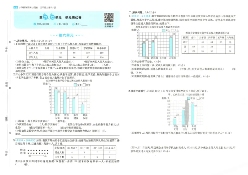 2025秋一本周末小测卷数学5上SJ_小学语数英上册《一本周末小测卷》_25秋1-6年级上册数学苏教版一本周末小测卷