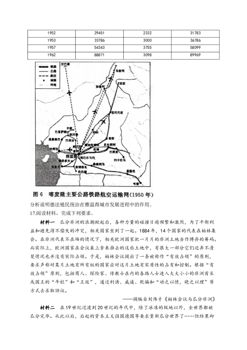 专题十七世界殖民体系与亚非拉民族独立运动&mdash;&mdash;2025届高考历史考点剖析精创专题卷（含答案解析）_07高考历史_2025年新高考资料_一轮复习_2025届高考历史考点剖析练习（含解析）