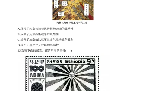 专题十七世界殖民体系与亚非拉民族独立运动&mdash;&mdash;2025届高考历史考点剖析精创专题卷（含答案解析）_07高考历史_2025年新高考资料_一轮复习_2025届高考历史考点剖析练习（含解析）