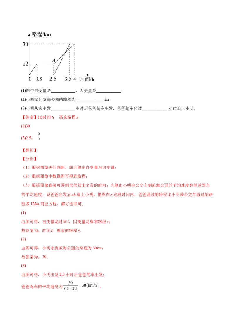 压轴突围专题05变量之间的关系压轴题五种模型（解析版）_北师大初中数学_7下-北师大版初中数学_7下-初中数学北师大版（旧版）赠送_06专项讲练