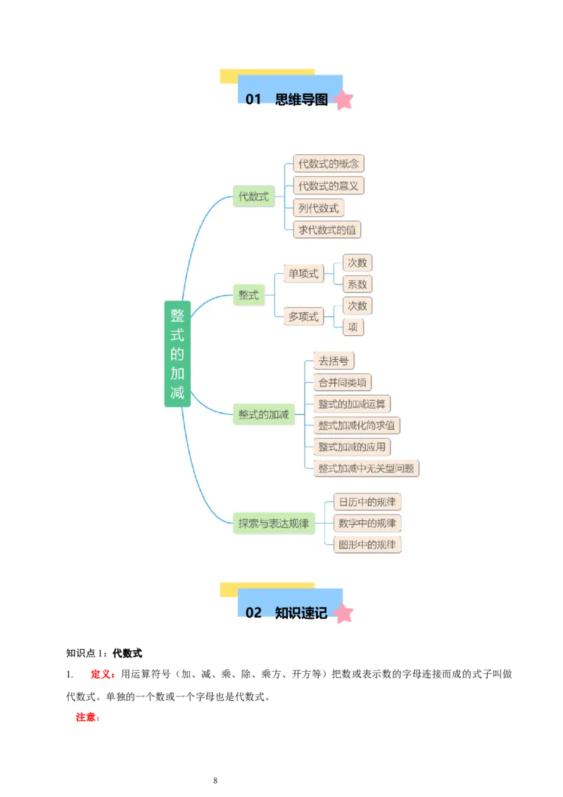 知识点总结（北师大数学7上）22页_北师大初中数学_7上-北师大版初中数学_7上-初中数学北师大（2024新版）持续更新_08知识点