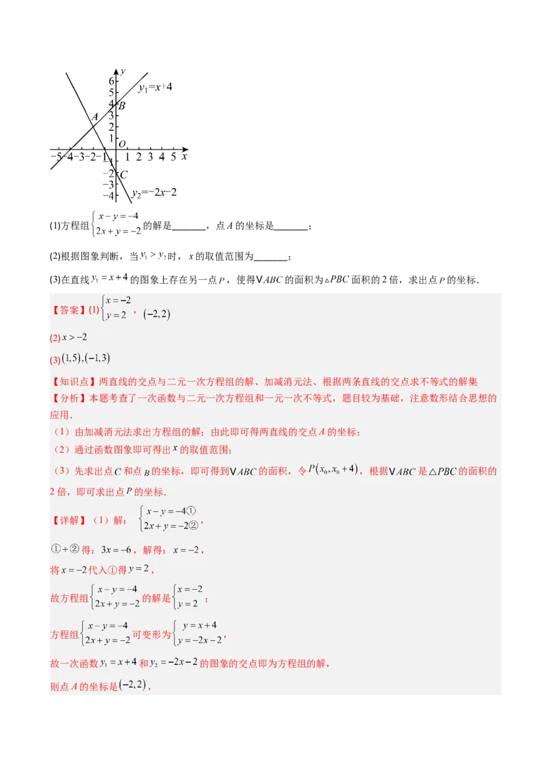 第二章第03讲一元一次不等式与一次函数（1个知识点+5类热点题型讲练+习题巩固）（解析版）_北师大初中数学_8下-北师大版初中数学_旧版-可参考