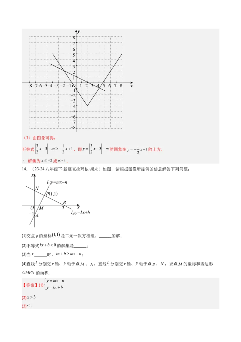 第二章第03讲一元一次不等式与一次函数（1个知识点+5类热点题型讲练+习题巩固）（解析版）_北师大初中数学_8下-北师大版初中数学_旧版-可参考