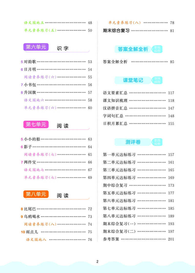25秋53天天练一上人教语文_1753430494074_25秋53天天练语数1-6年级上册_25秋53天天练1-6上人教语文