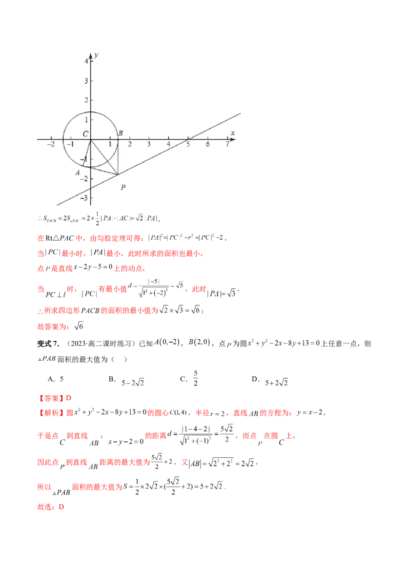 重难点突破01圆中的范围与最值问题（八大题型）（解析版）_2024年新高考资料_1.2024一轮复习_2024年高考数学一轮复习讲练测（新教材新高考）_第八章平面解析几何