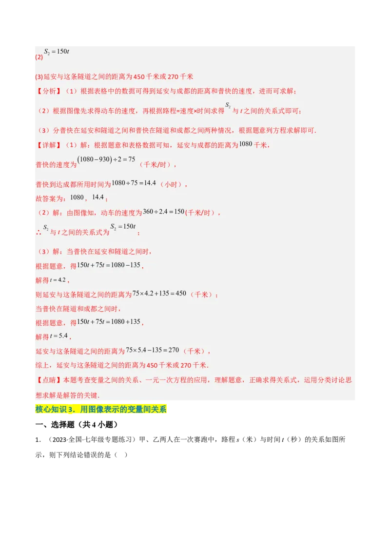 单元测试第三章变量之间的关系（A卷&middot;知识通关练）（解析版）_new_北师大初中数学_7下-北师大版初中数学_7下-初中数学北师大版（旧版）赠送_05习题试卷_2单元试卷