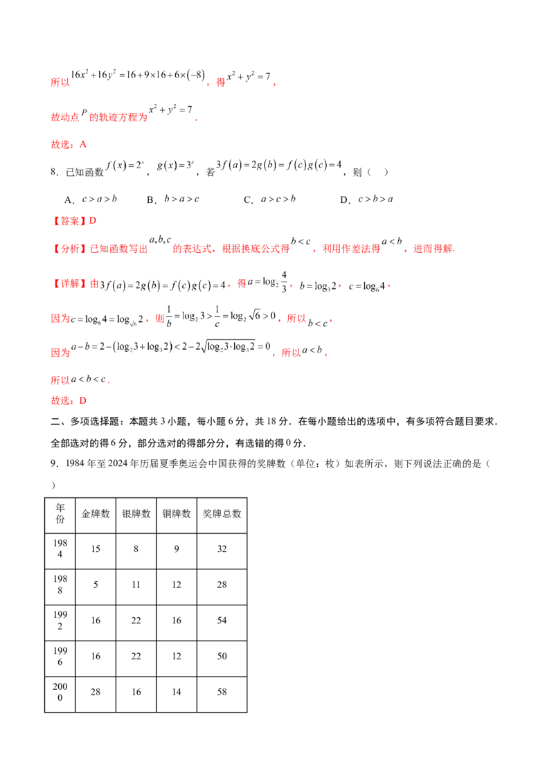 信息必刷卷01（新高考Ⅱ卷专用）解析版_02高考数学_2025年新高考资料_2025考前信息卷_2025年高考数学考前信息必刷卷（新高考Ⅱ卷专用）3430954
