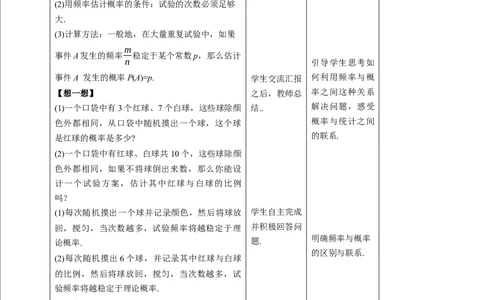 核心素养目标3.2用频率估计概率教学设计_北师大初中数学_9上-北师大版初中数学_01课件+教案核心素养目标_教案
