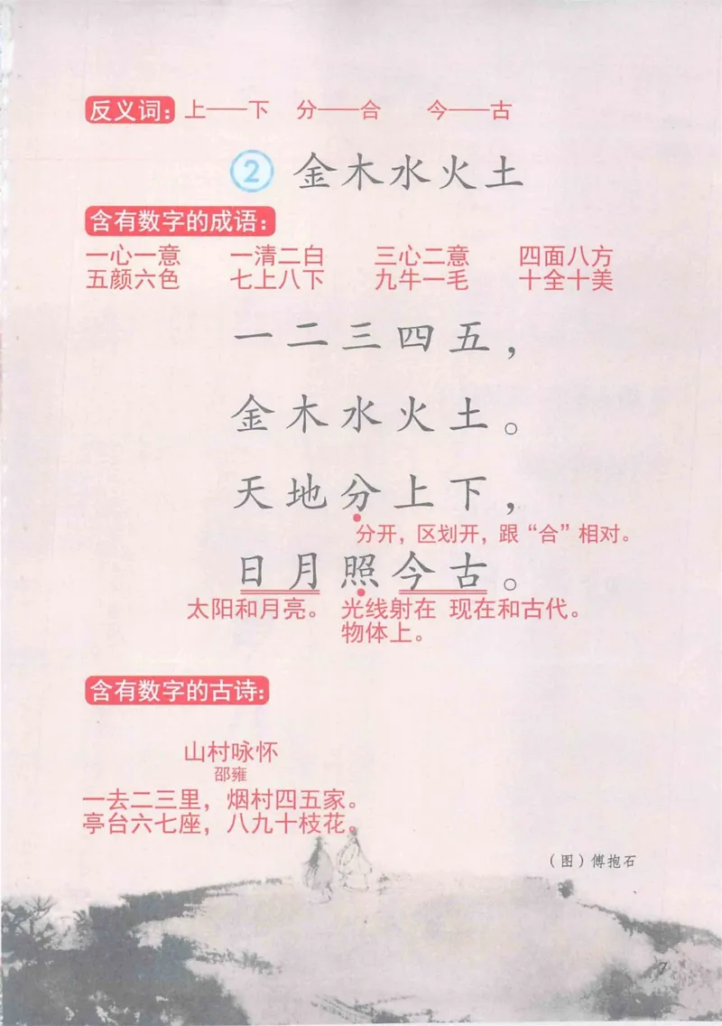 1年级上册_25秋1-6年级语文《课堂笔记》_1-6上册