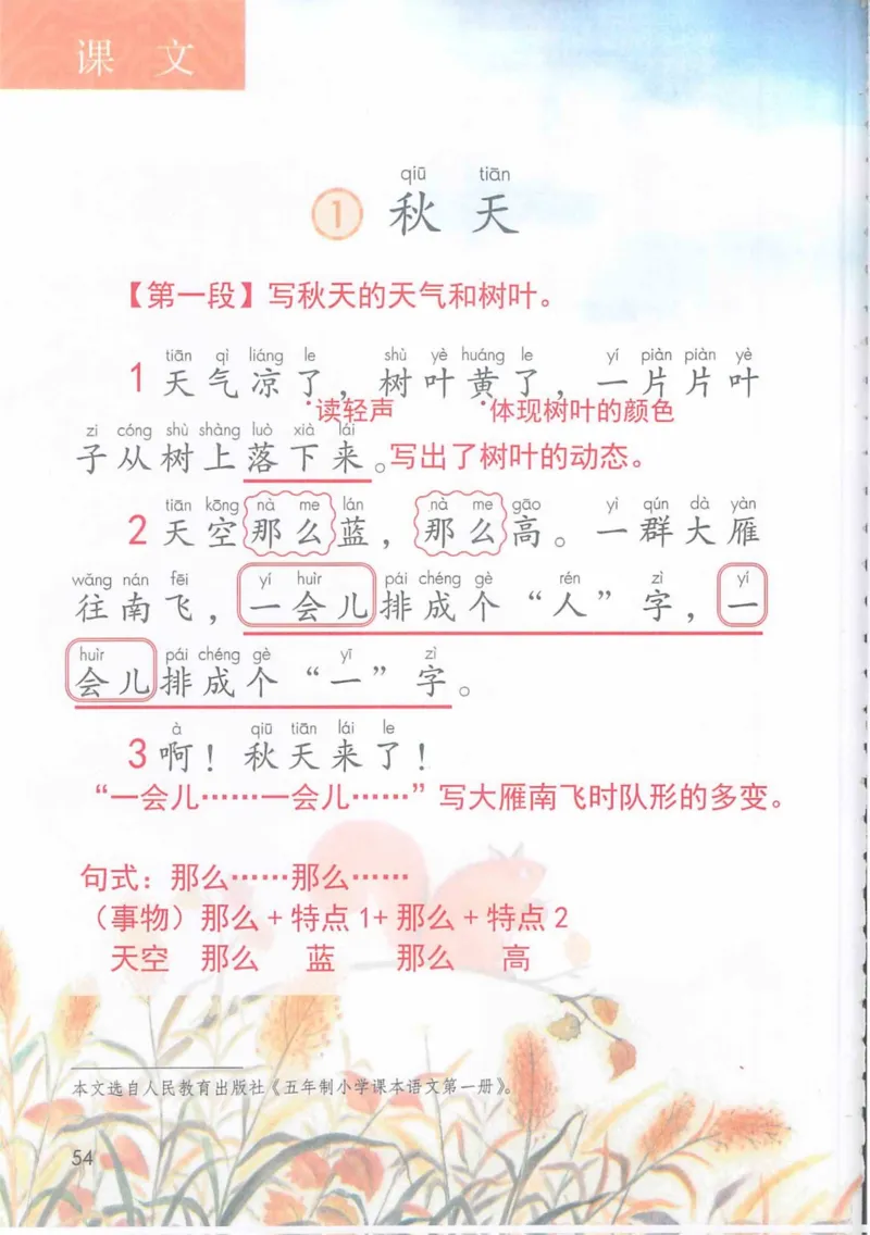 1年级上册_25秋1-6年级语文《课堂笔记》_1-6上册