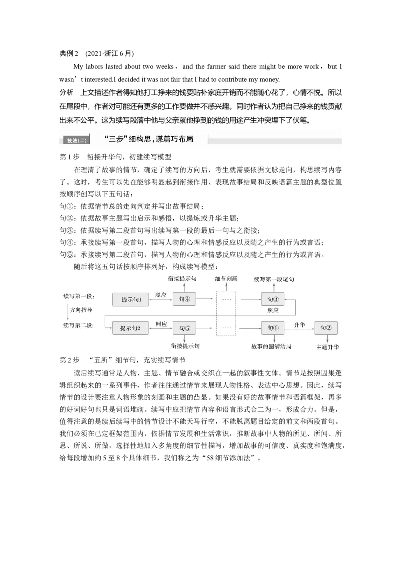 专题六　增分技法指导淘宝店：红太阳资料库_03高考英语_2025年新高考资料_二轮复习_2025年高考英语大二轮_教师用书Word版文档_写作篇&mdash;&mdash;应用文写作和读后续写_专题六　读后续写