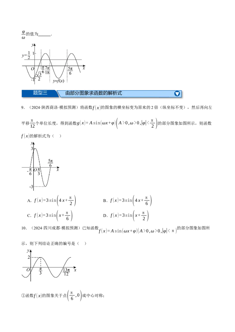 专题5.4三角函数的图象与性质（练习）（举一反三）（新高考专用）（原卷版）_02高考数学_2025年新高考资料_二轮复习_2025年高考数学二轮复习举一反三专练（新高考专用）3379928
