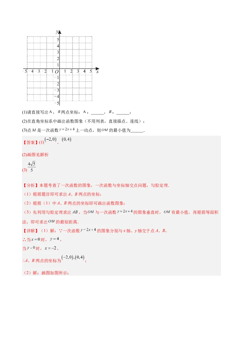 第4章一次函数（复习讲义）（教师版）_北师大初中数学_8上-北师大版初中数学_初中数学北师大8上-2025秋季新版_第二套推荐25_10复习讲义+复习课件