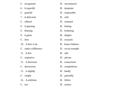 作业40　四选一阅读＋完形填空＋语法填空_03高考英语_2025年新高考资料_二轮复习_2025年高考英语大二轮_学生用书Word版文档_专题强化练&bull;高考题型组合练