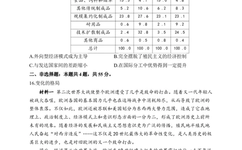 专题十九20世纪下半叶世界的新变化&mdash;&mdash;2025届高考历史考点剖析精创专题卷（含答案解析）_07高考历史_2025年新高考资料_一轮复习_2025届高考历史考点剖析练习（含解析）