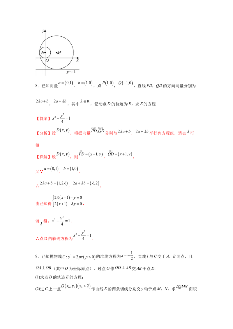 专题突破卷20曲线的轨迹方程问题（解析版）_02高考数学_2025年新高考资料_一轮复习_2025年高考数学一轮复习考点通关卷（新高考通用）