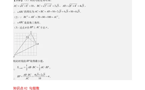 第02讲一定是直角三角形吗（解析版）_北师大初中数学_8上-北师大版初中数学_旧版_05习题试卷_帮课堂2023-2024学年八年级数学上册同步学与练（北师大版）