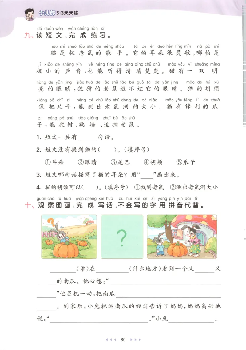 2025秋53天天练+课堂笔记+测评卷语文1上_25秋53天天练语数1-6年级上册_53天天练语文25年上册1-6（主书+课堂笔记+测评卷）完整版