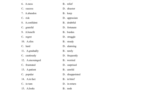 专题三　热考点　模拟练&mdash;&mdash;同源高考主题集训淘宝店：红太阳资料库_03高考英语_2025年新高考资料_二轮复习_2025年高考英语大二轮_学生用书Word版文档_学生用书_专题三　完形填空