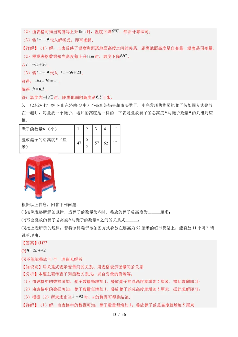 第6章第02讲用关系式、图象表示变量间的关系（4个知识点+4类热点题型讲练+习题巩固）（解析版）_北师大初中数学_7下-北师大版初中数学_7下-初中数学北师大版（2025春季新版）持续更新
