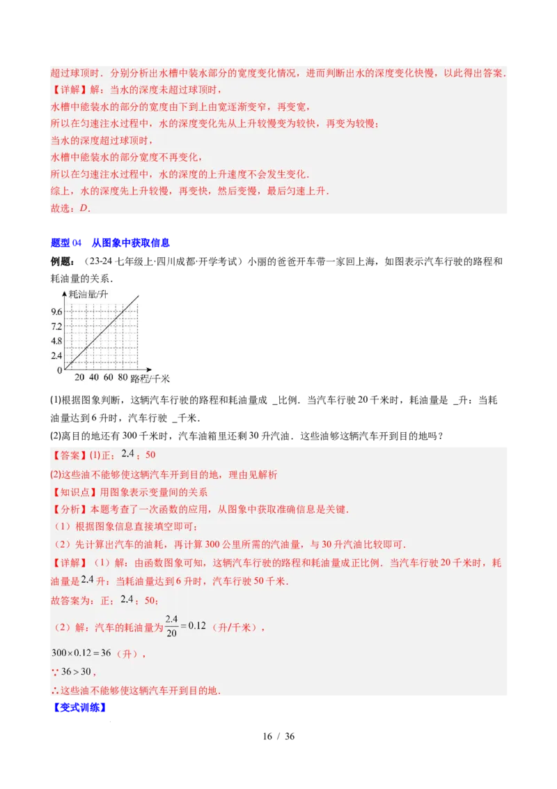 第6章第02讲用关系式、图象表示变量间的关系（4个知识点+4类热点题型讲练+习题巩固）（解析版）_北师大初中数学_7下-北师大版初中数学_7下-初中数学北师大版（2025春季新版）持续更新