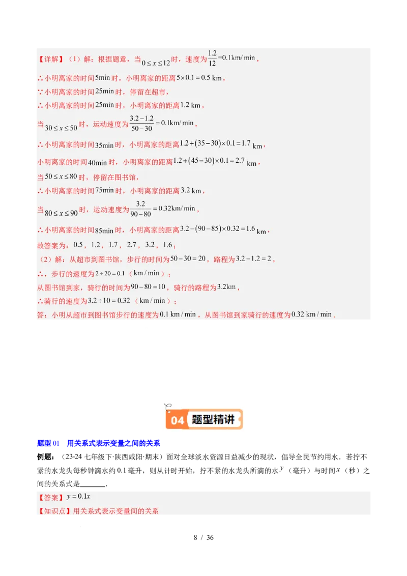 第6章第02讲用关系式、图象表示变量间的关系（4个知识点+4类热点题型讲练+习题巩固）（解析版）_北师大初中数学_7下-北师大版初中数学_7下-初中数学北师大版（2025春季新版）持续更新