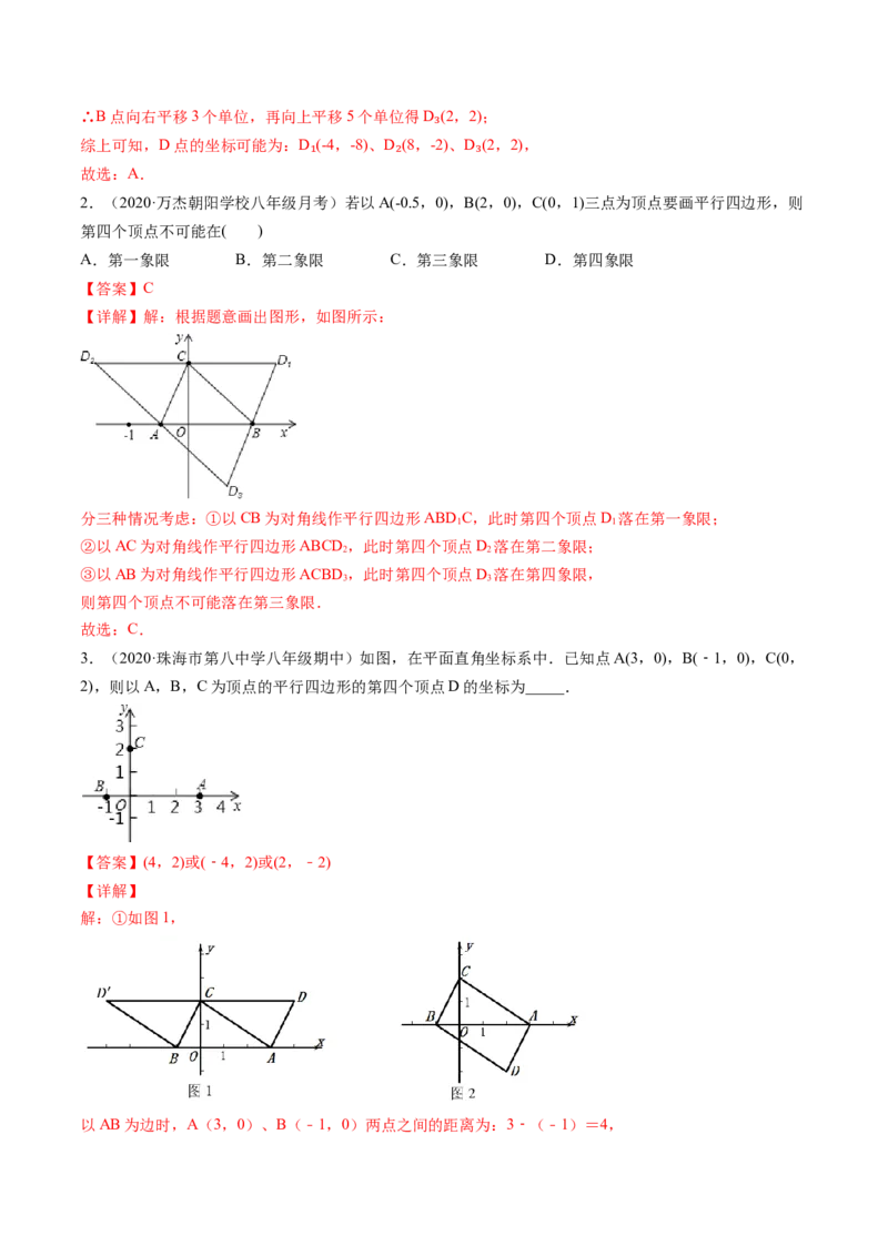 第六章重点突破训练：平行四边形类型题举例-简单数学之八年级下册同步讲练（解析版）（北师大版）_北师大初中数学_8下-北师大版初中数学_旧版-可参考_06专项讲练_单元重点突破训练