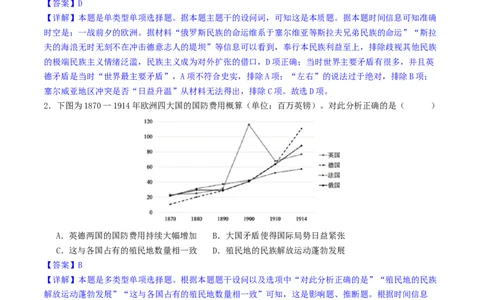 主题11两次世界大战、十月革命与国际秩序的演变（选择题专练50题）（解析版）_07高考历史_新高考复习资料_2024年新高考复习资料_一轮复习资料_世界史板块