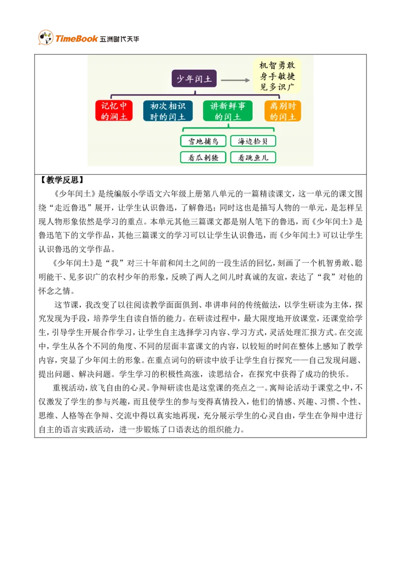 25少年闰土优质版教案_25秋1-6年级语文上册课件教案_25秋统编版语文六年级上册_统编版语文六年级上册教学资源包（25秋七彩课堂）_8.第八单元_25少年闰土_教案
