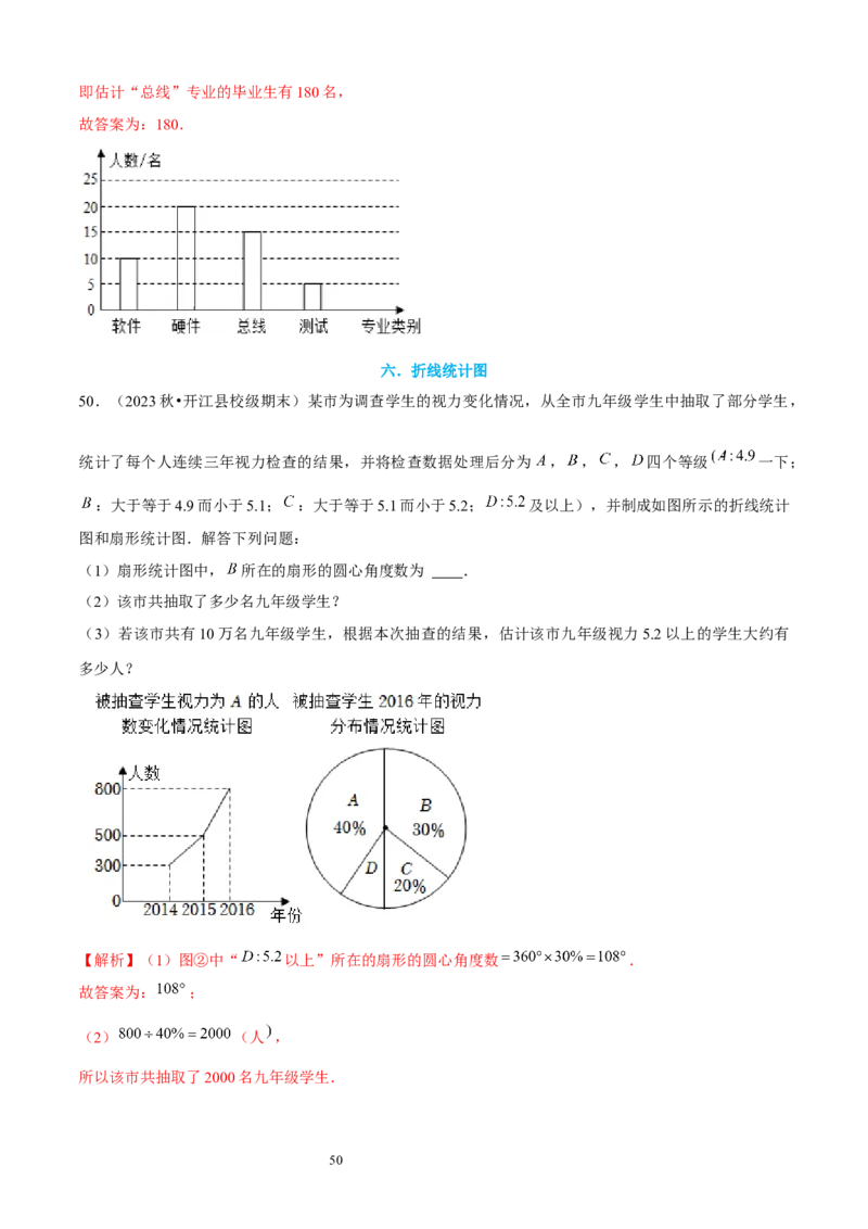 大题突破06与数据的收集与整理有关的7种大题专练（解析版）_北师大初中数学_7上-北师大版初中数学_7上-初中数学北师大（2024新版）持续更新_05讲义练习