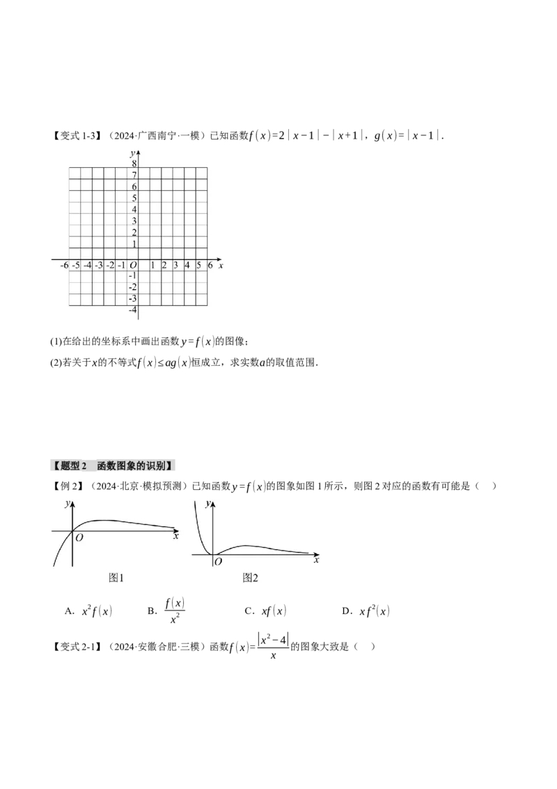 专题2.7函数图象与函数零点问题八大题型（讲义）（举一反三）（新高考专用）（原卷版）_2025年新高考资料_二轮复习_一、热点题型篇