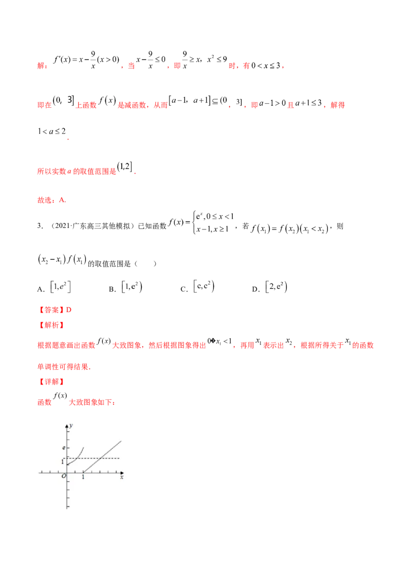 专题4.2应用导数研究函数的单调性2022年高考数学一轮复习讲练测（新教材新高考）（练）解析版_02高考数学_新高考复习资料_2022年新高考资料