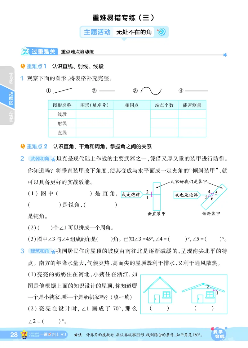 2025秋一遍过数学RJ4上_25秋小学语数英1-6年级上册《一遍过》合集_25秋人教版数学《一遍过》1-6年级上_四年级上册