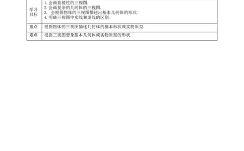 核心素养目标5.2.2视图教学设计_北师大初中数学_9上-北师大版初中数学_01课件+教案核心素养目标_教案