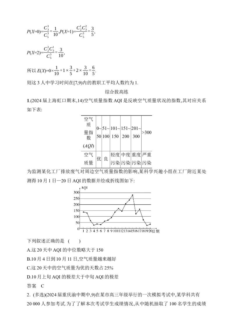 11.4　抽样方法与总体分布的估计（含答案）_2025年新高考资料_一轮复习_2025新教材数学高考第一轮基础练习（含答案）