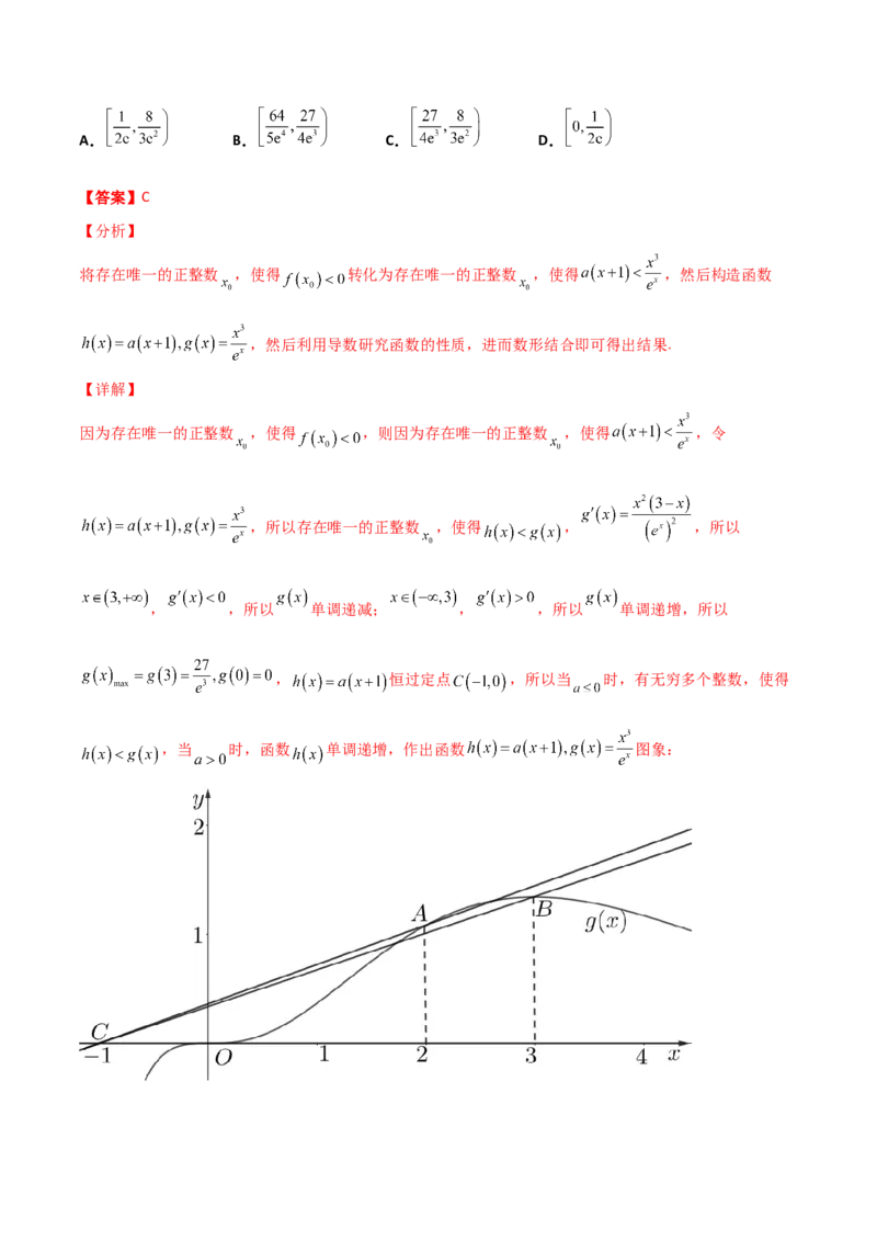 专题40导数压轴选择填空必刷100题(解析版)_02高考数学_新高考复习资料_2022年新高考资料_千题百练2022高考数学
