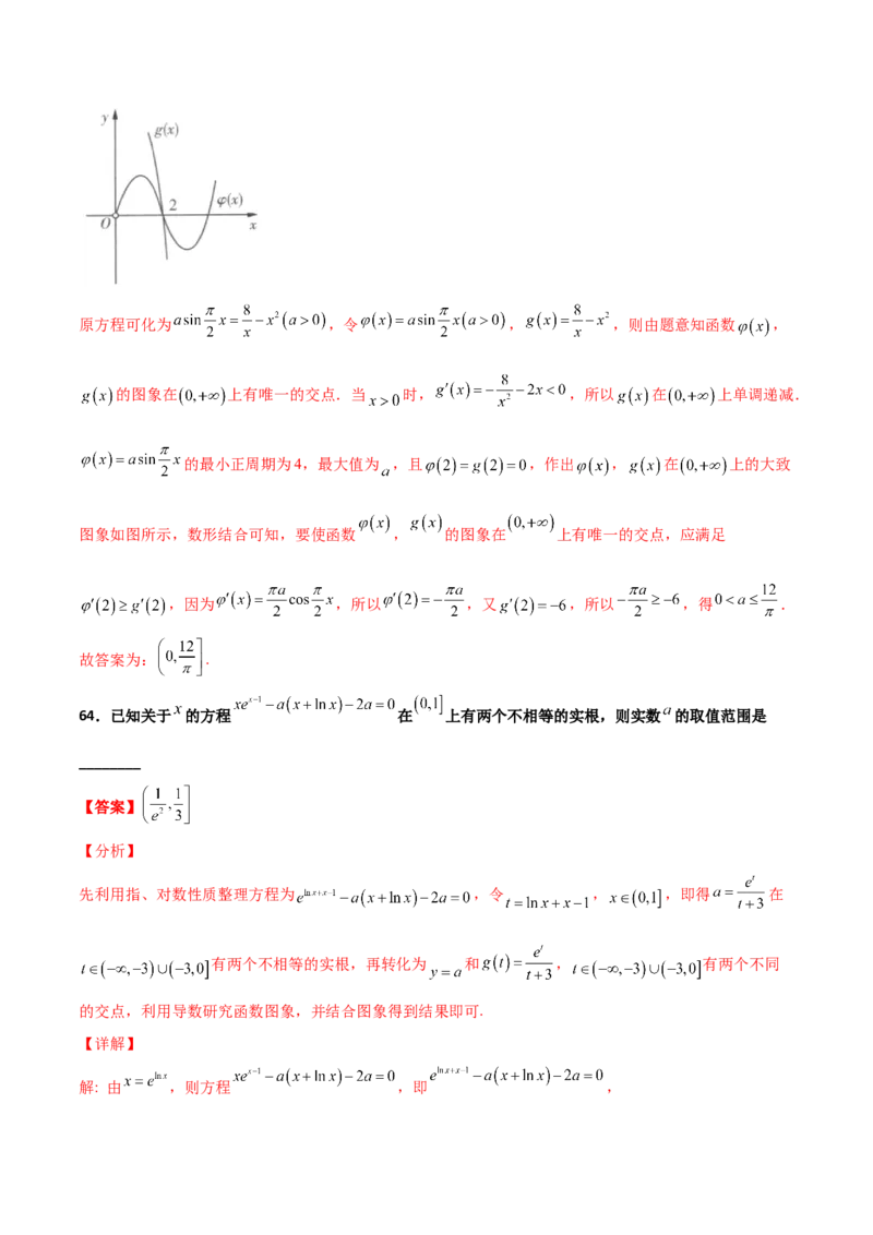 专题40导数压轴选择填空必刷100题(解析版)_02高考数学_新高考复习资料_2022年新高考资料_千题百练2022高考数学