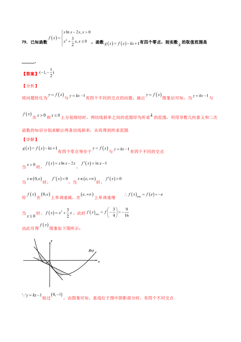 专题40导数压轴选择填空必刷100题(解析版)_02高考数学_新高考复习资料_2022年新高考资料_千题百练2022高考数学