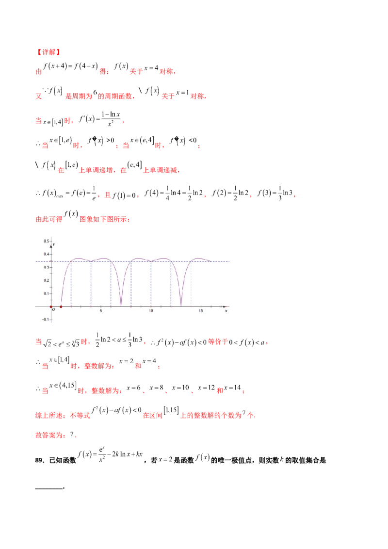 专题40导数压轴选择填空必刷100题(解析版)_02高考数学_新高考复习资料_2022年新高考资料_千题百练2022高考数学