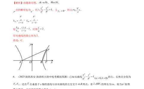 第06讲双曲线及其性质（练习）（解析版）_2024年新高考资料_1.2024一轮复习_2024年高考数学一轮复习讲练测（新教材新高考）_第八章平面解析几何