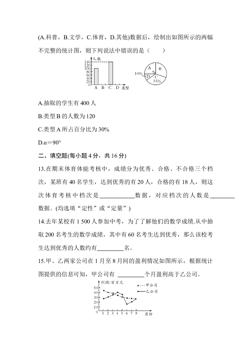 北师大版（2024）七年级数学上册第六章质量评价原卷版_北师大初中数学_7上-北师大版初中数学_7上-初中数学北师大（2024新版）持续更新_06习题试卷_单元测试_单元测试（2024）