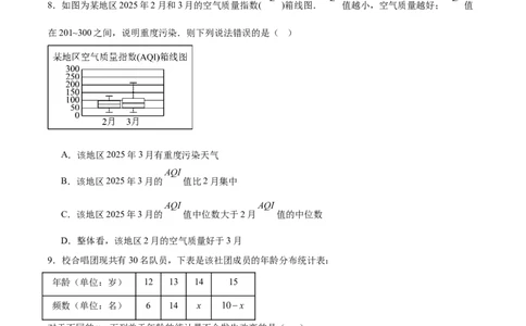 第六章数据的分析（高效培优单元测试&middot;提升卷）（学生版）_北师大初中数学_8上-北师大版初中数学_初中数学北师大8上-2025秋季新版_第二套推荐25_08专项讲练_阶段测试