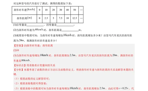 第6章第01讲用表格表示变量之间的关系（3个知识点+3类热点题型讲练+习题巩固）（解析版）_北师大初中数学_7下-北师大版初中数学_7下-初中数学北师大版（2025春季新版）持续更新