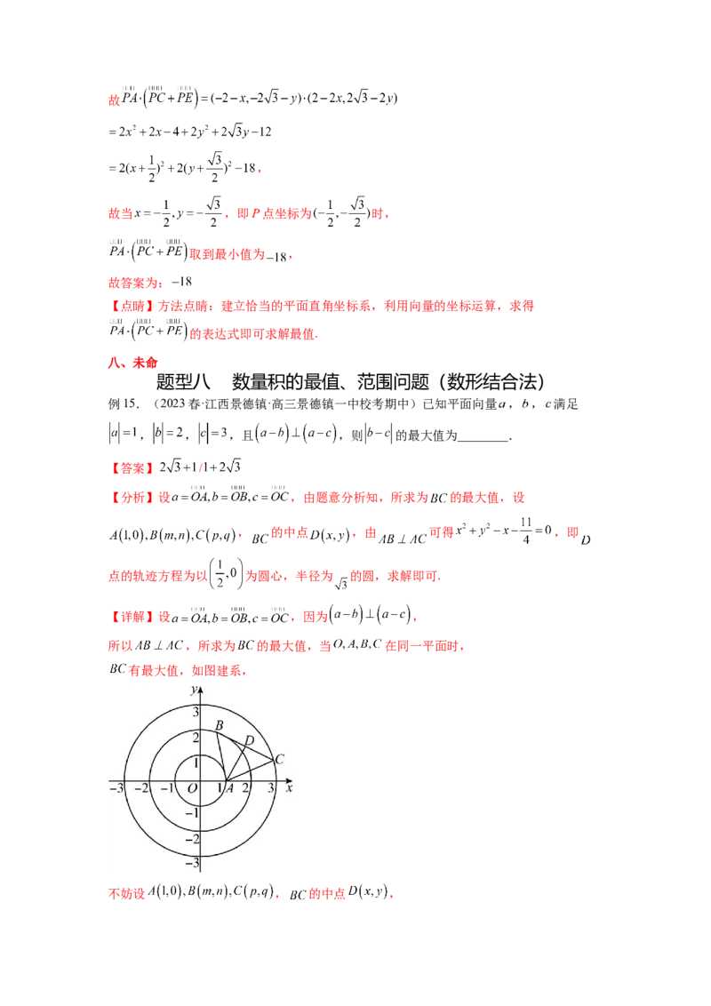 专题6.2数量积及最值（范围）问题（解析版）_02高考数学_新高考复习资料_2024年新高考资料_一轮复习资料_完备战2024年新高考数学一轮复习题型突破精练（新高考）