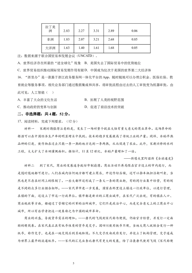 专题突破卷28商业贸易与日常生活（原卷版）_07高考历史_新高考复习资料_2024年新高考复习资料_一轮复习资料_完2024年高考历史一轮复习考点通关卷（新高考通用）_专题突破卷